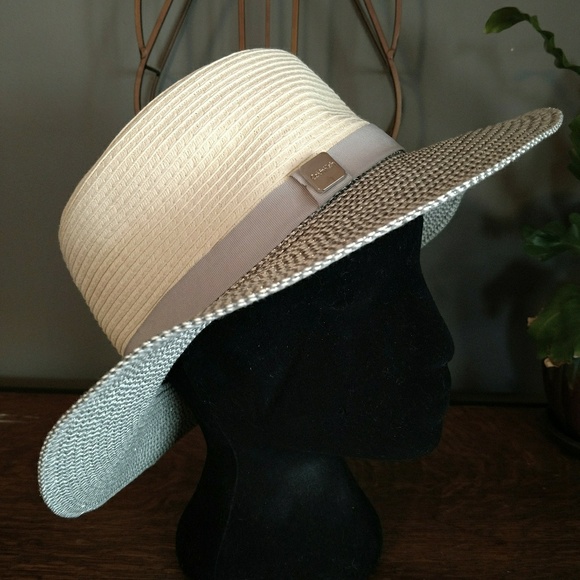 Calvin Klein Accessories - Calvin Klein ... 2 tone straw hat..